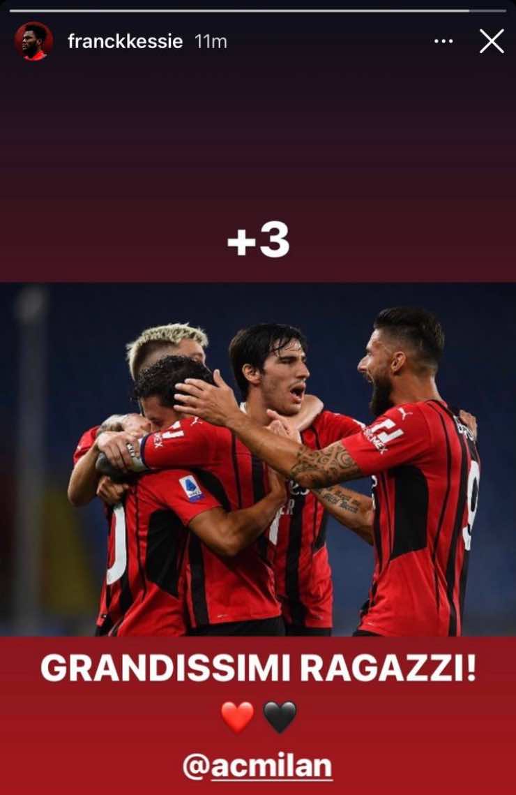 Storia Instagram Kessie 