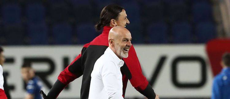 Zlatan Ibrahimovic e Stefano Pioli 