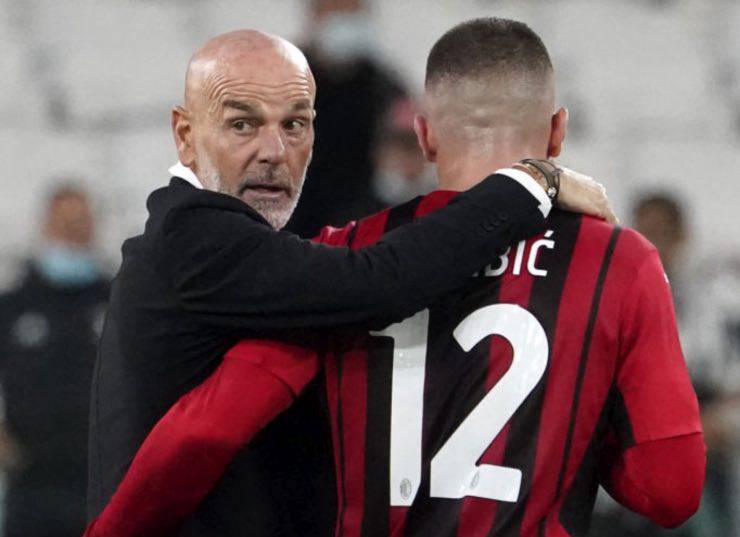 Pioli e Rebic 