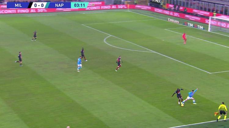 AC Milan-Napoli throw-in