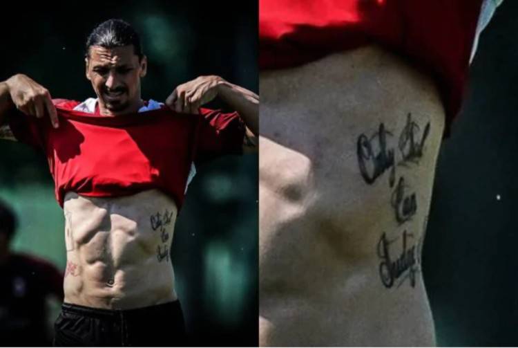 Il tatuaggio sul fianco di Ibrahimovic