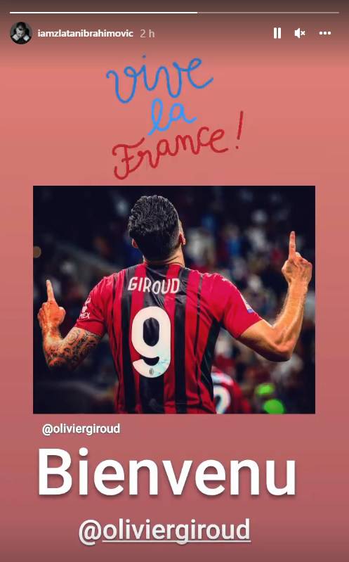 Giroud su Instagram