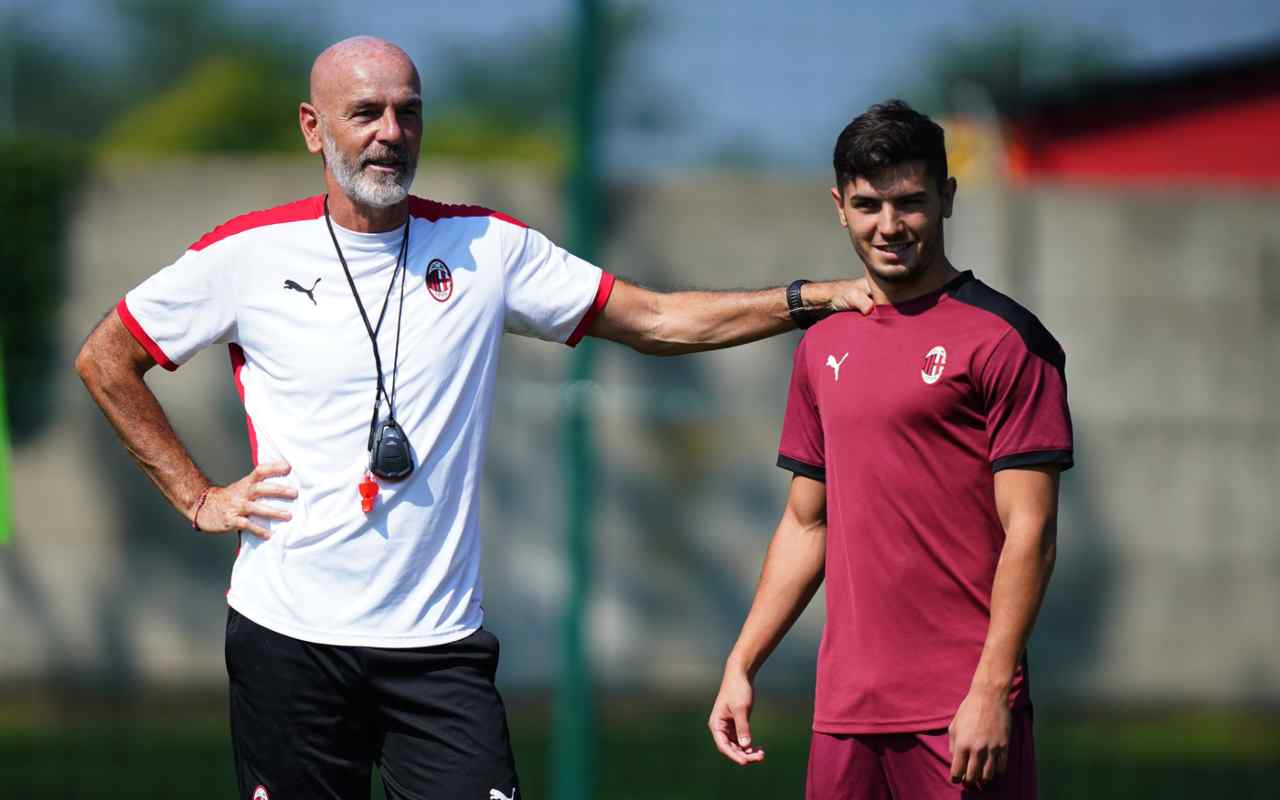 Pioli e Brahim Diaz
