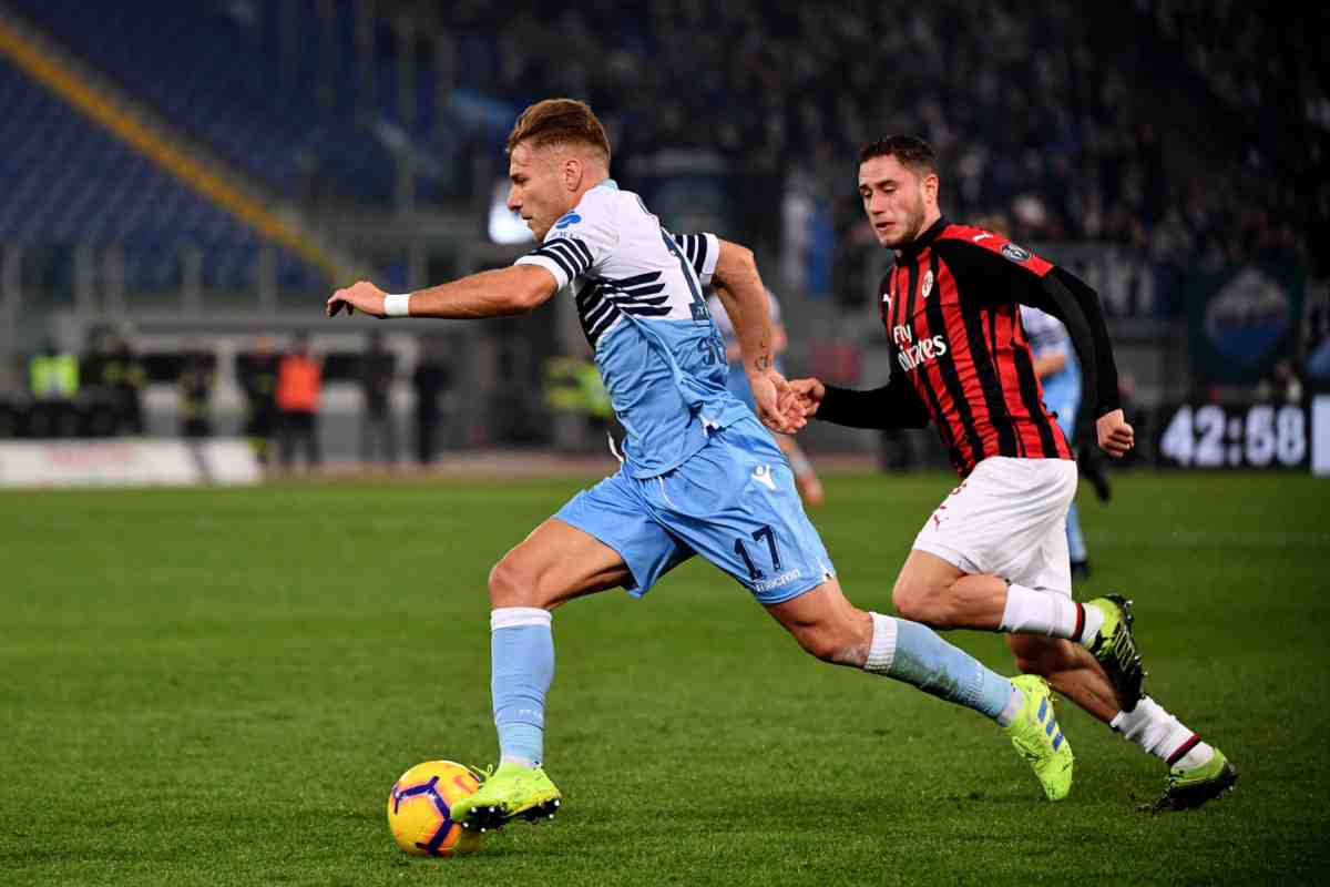Immobile contro il Milan nel 2019