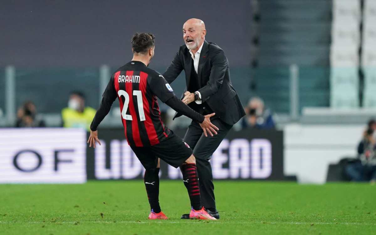 Brahim Diaz e Stefano Pioli nel 2021