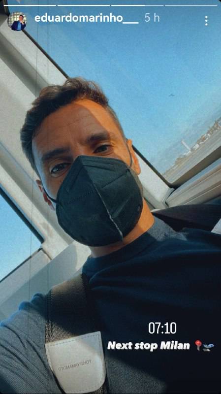 Eduardo Marinho, agente di Kalulu, in viaggio verso Milano (Instagram)