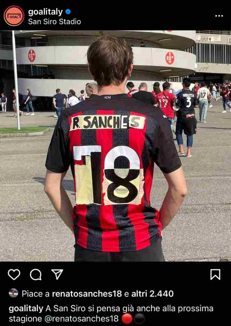 Renato Sanches Maglia Milan