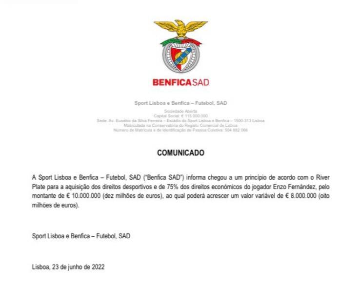 Benfica Enzo Fernandez