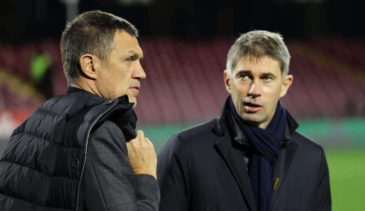 Paolo Maldini e Frederic Massara 