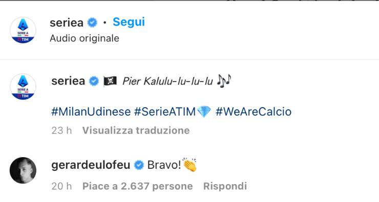 Post Instagram Serie A