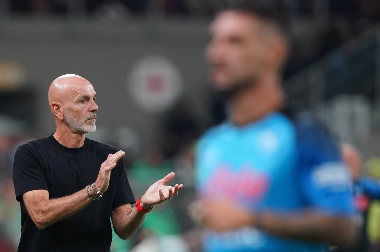 Stefano Pioli, in uno scorcio di Milan-Napoli 