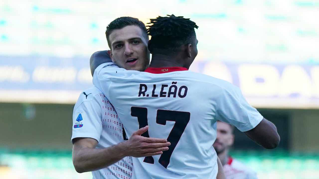 Diogo Dalot e Rafael Leao