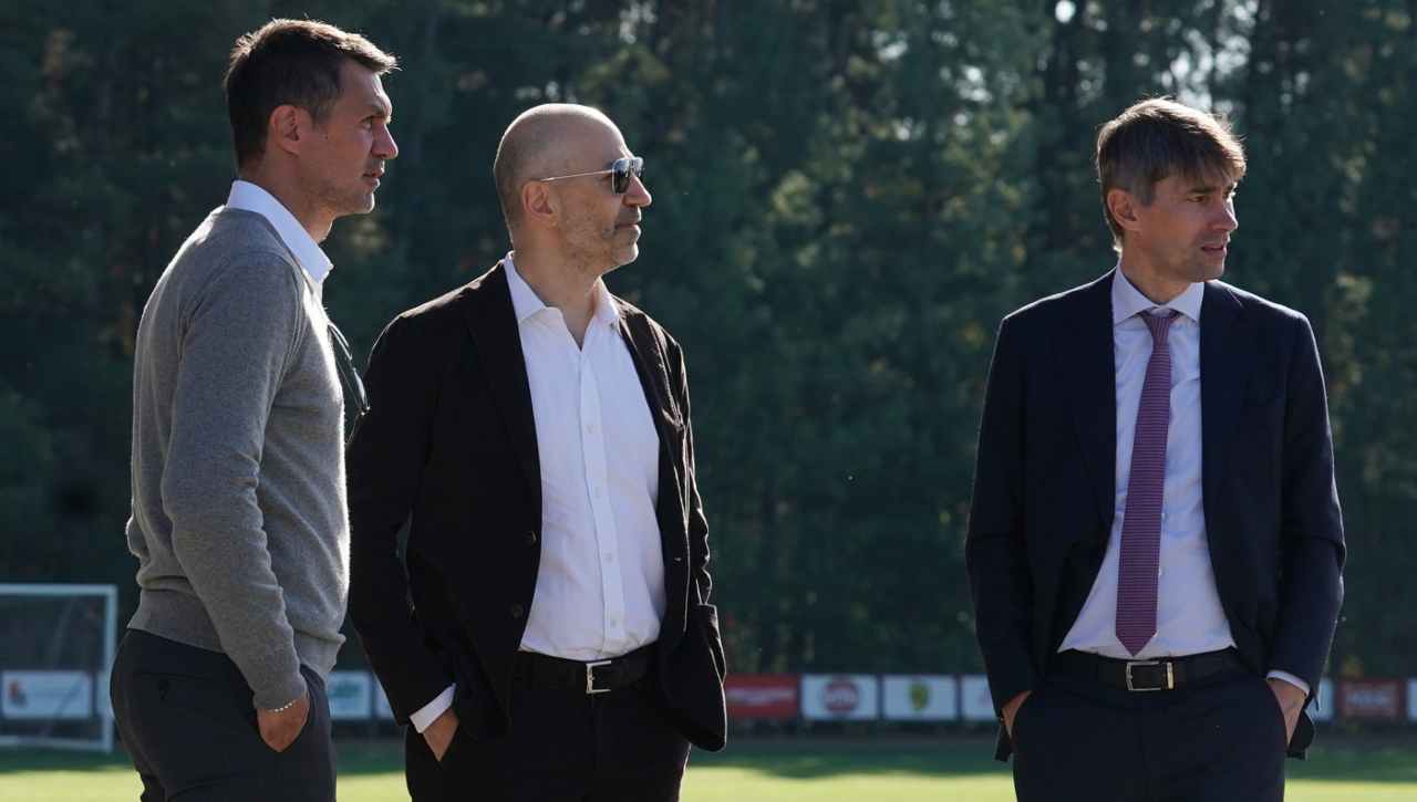 Maldini, Gazidis e Massara MilanLive 141122