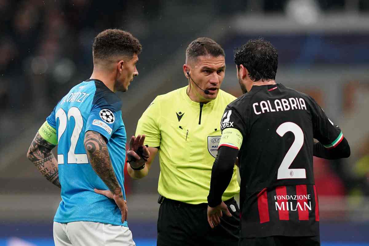 Arbitro Kovacs Rosetti Milan Napoli giornalisti napoletani