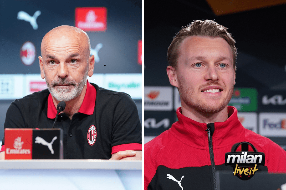 Pioli Kjaer conferenza Napoli Milan