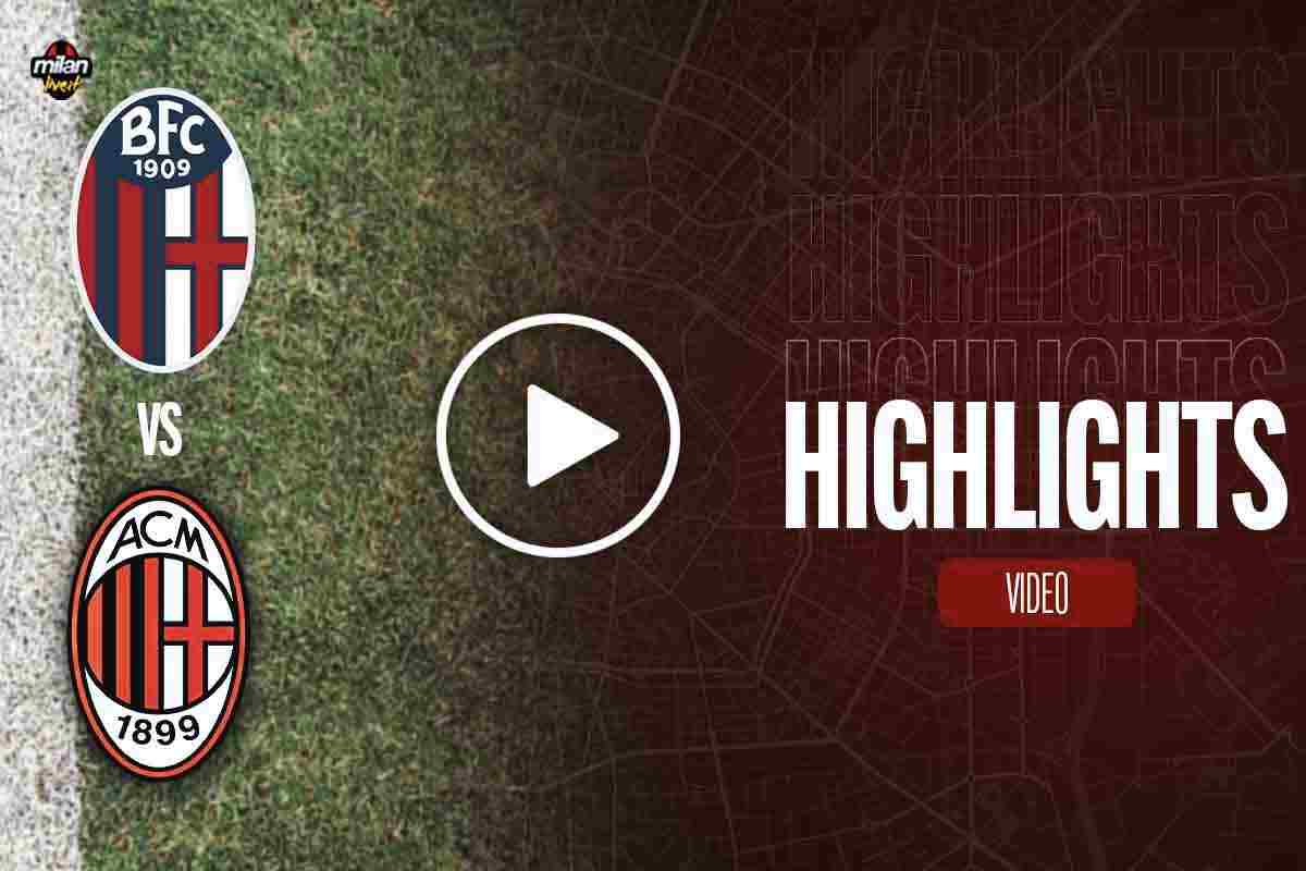Bologna-Milan, gli highlights del match