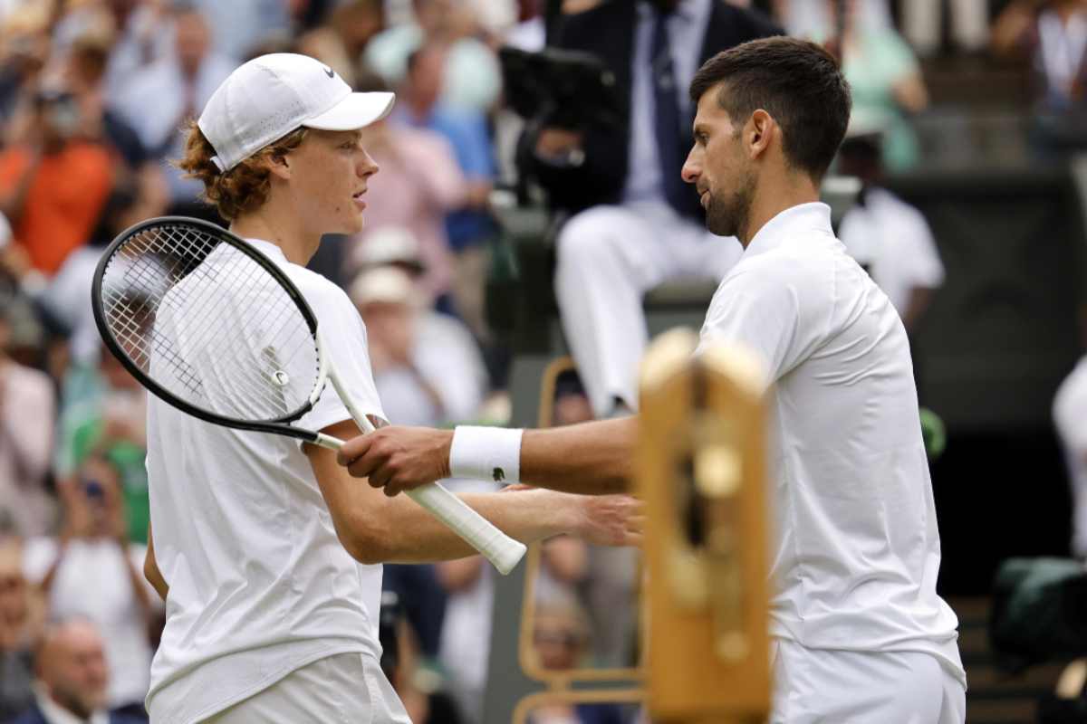 Sinner Djokovic tifosi Milan Wimbledon