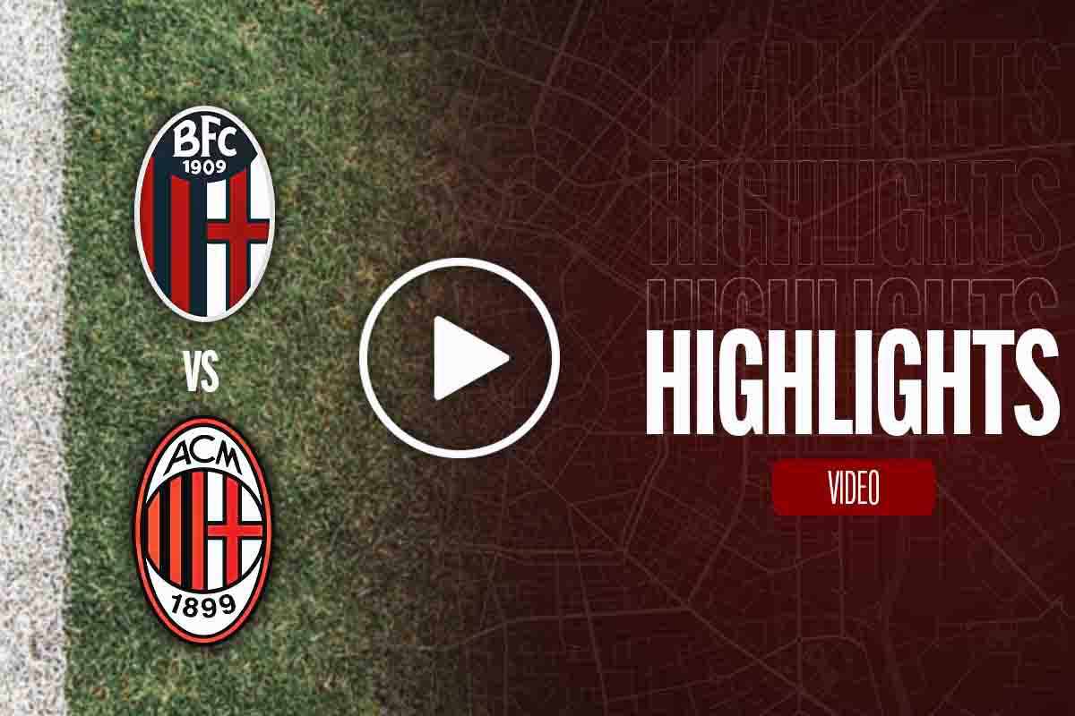 Bologna Milan video highlights Serie A