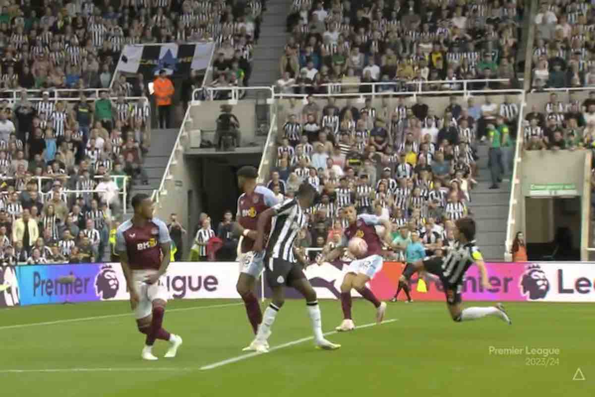 Sandro Tonali gol in Newcastle Aston Villa video