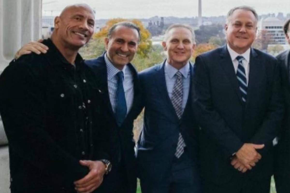 Cardinale e The Rock insieme a Washington