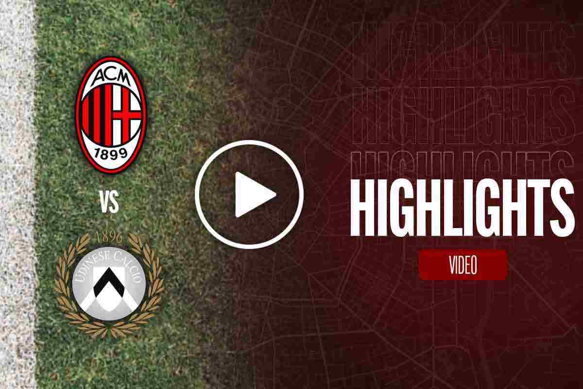 Milan Udinese cronaca highlights video