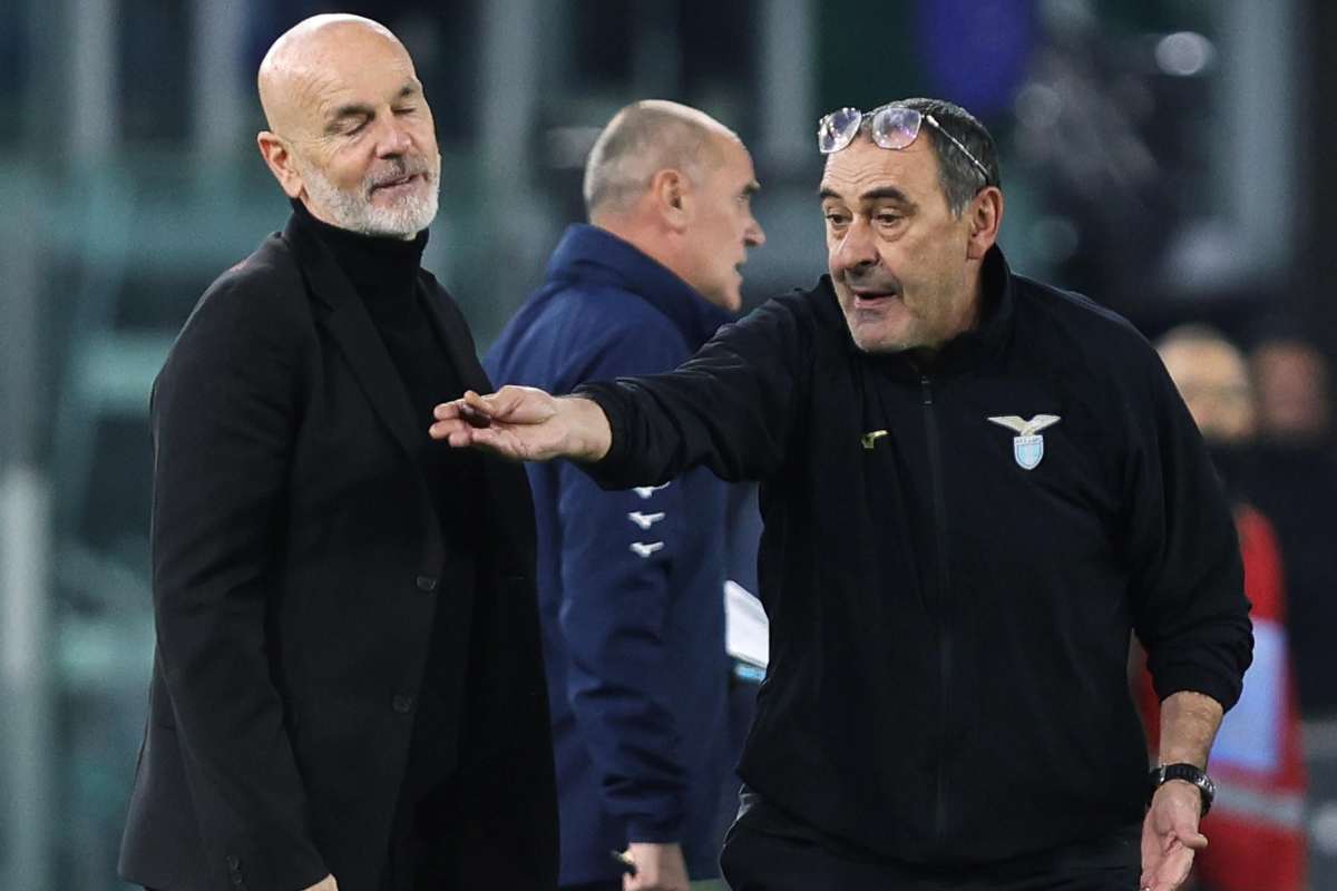 Maurizio Sarri protesta in Lazio-Milan