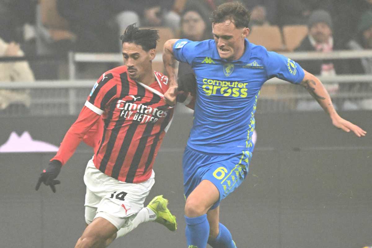 Reijnders in azione contro l'Empoli
