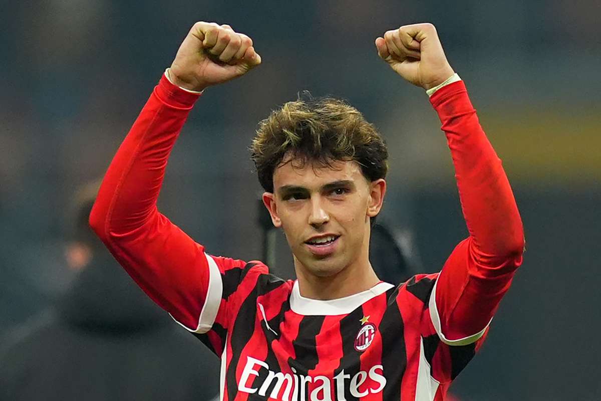 Joao Felix esulta dopo il gol in Milan-Roma