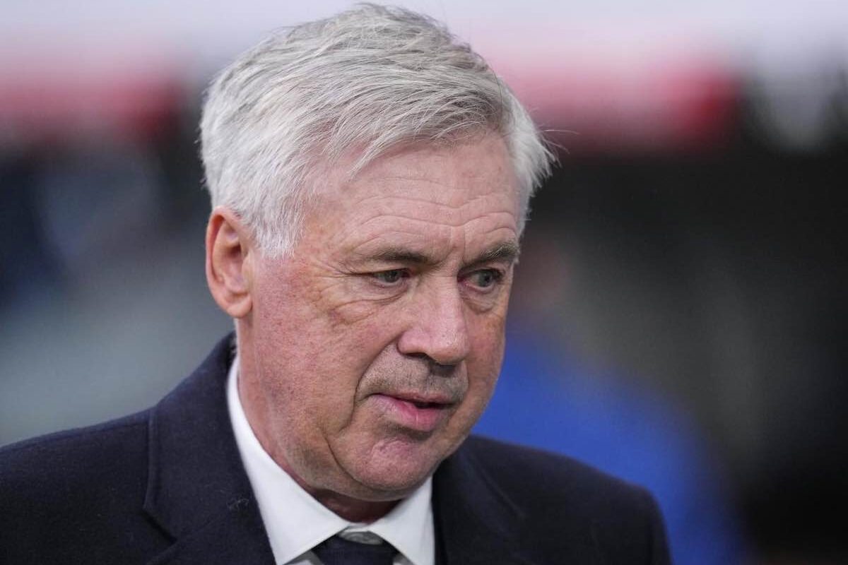 Carlo Ancelotti nel corso di un match del Real Madrid