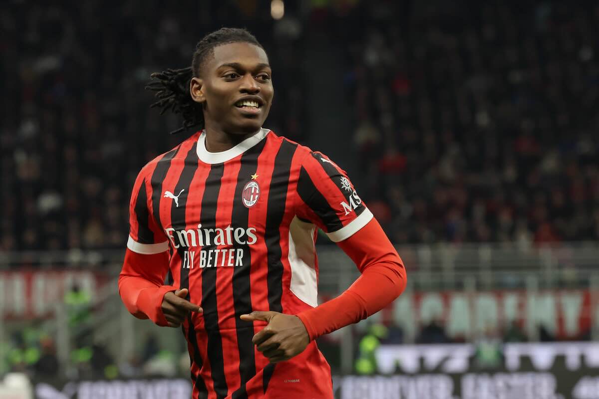 Leao durante una partita col Milan