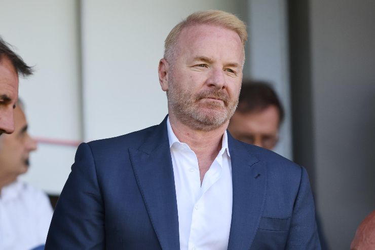 Igli Tare direttore sportivo in tribuna a vedere una partita