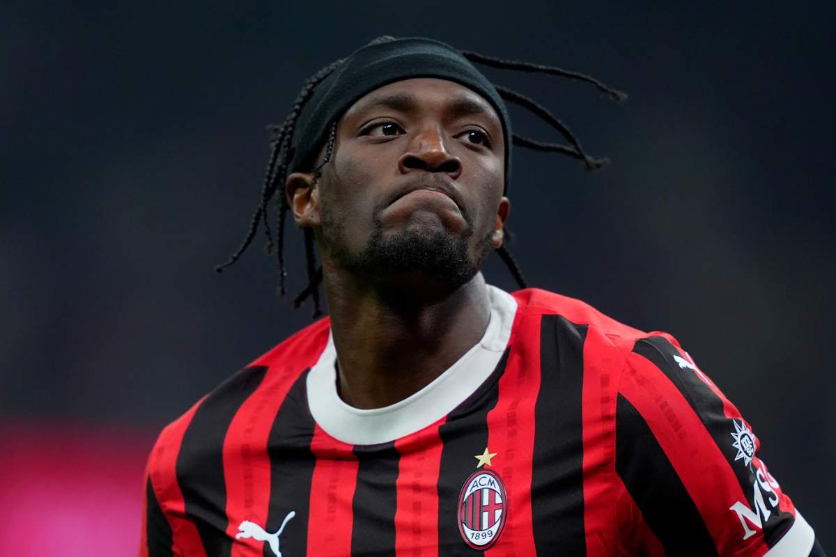 Tammy Abraham esulta per il gol in Milan-Inter