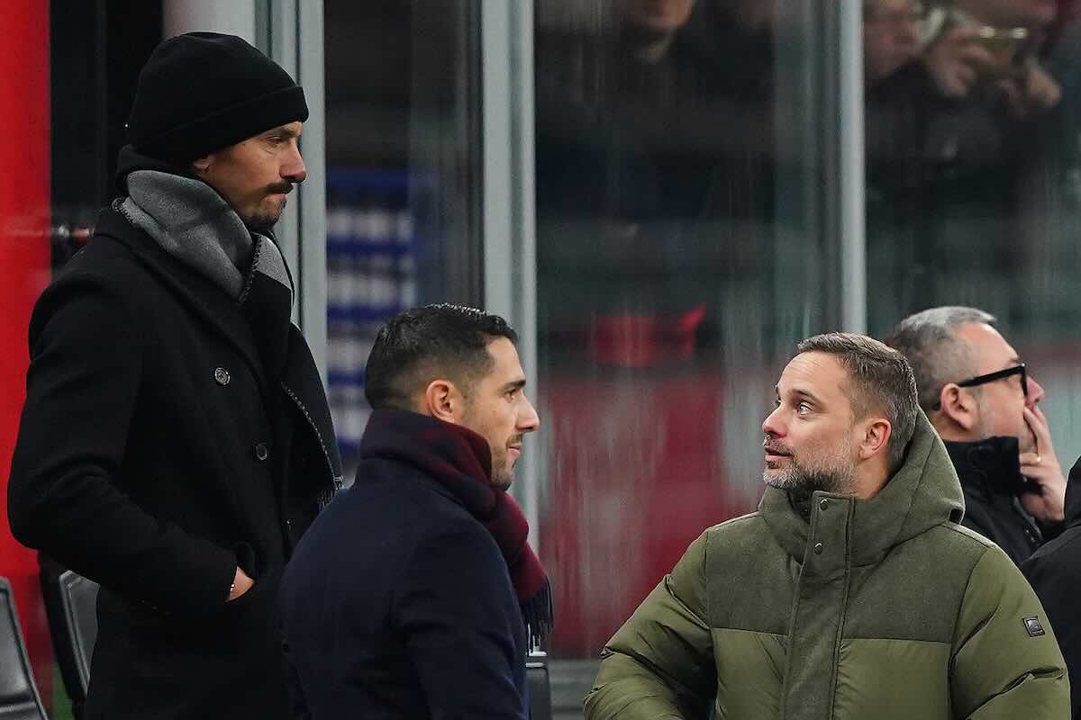 Ibrahimovic, Furlani e Moncada a bordo campo