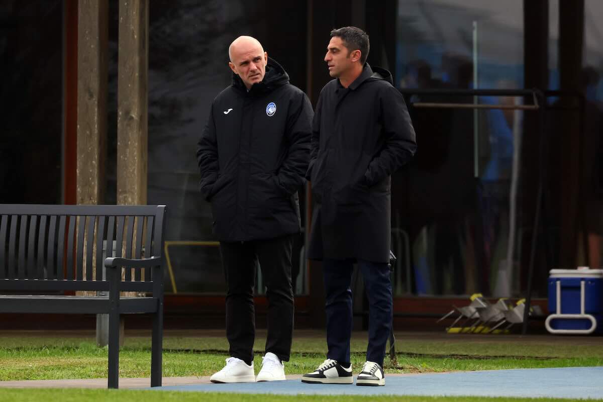 D'Amico e Percassi durante l'allenamento