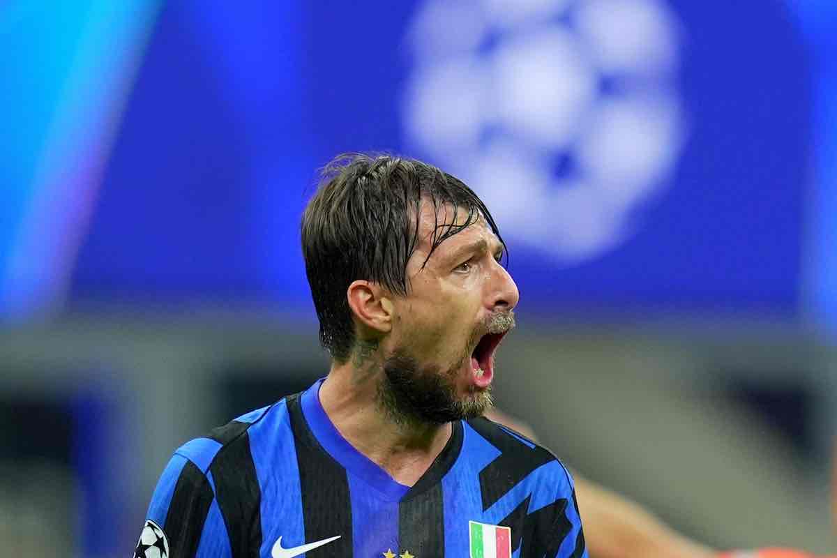 Francesco Acerbi in occasione di Inter-Barcellona