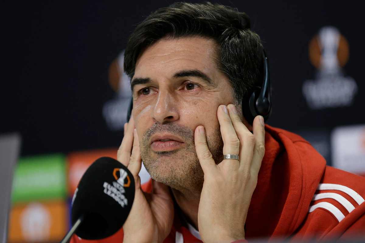 Paulo Fonseca allenatore del Lione in conferenza stampa