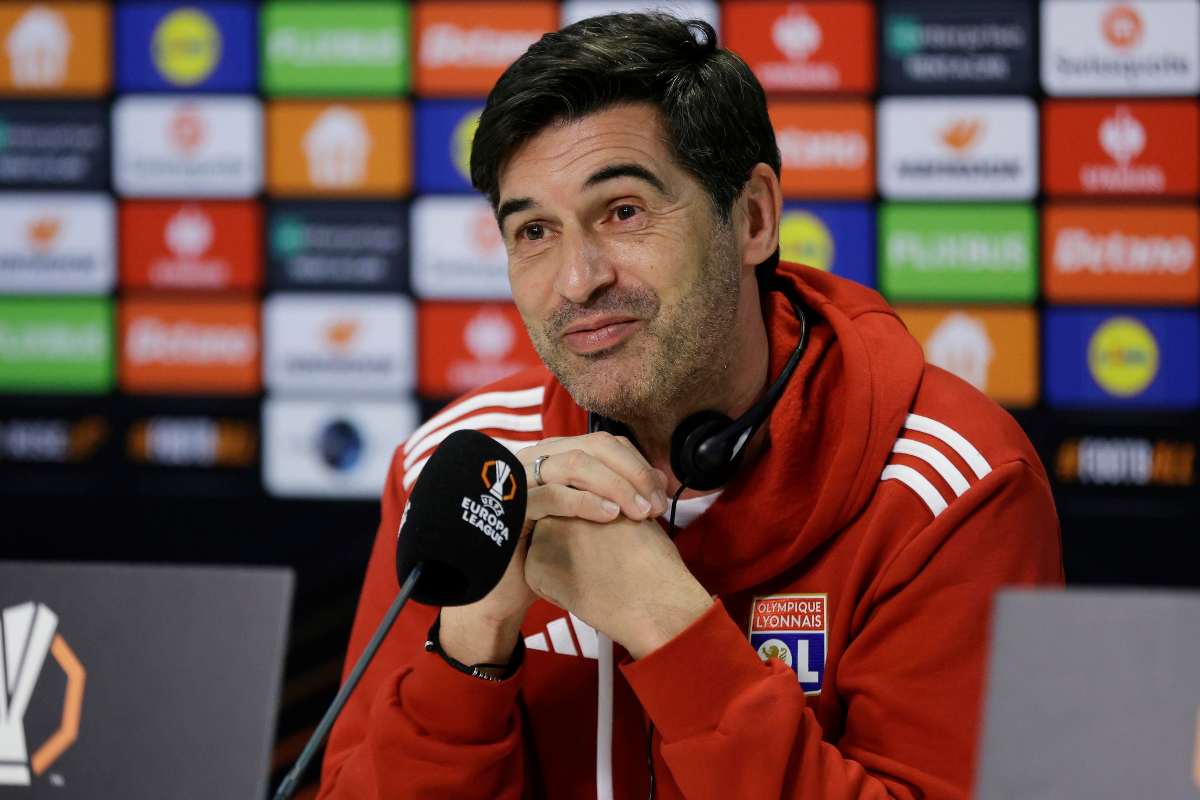 Paulo Fonseca allenatore del Lione in conferenza stampa