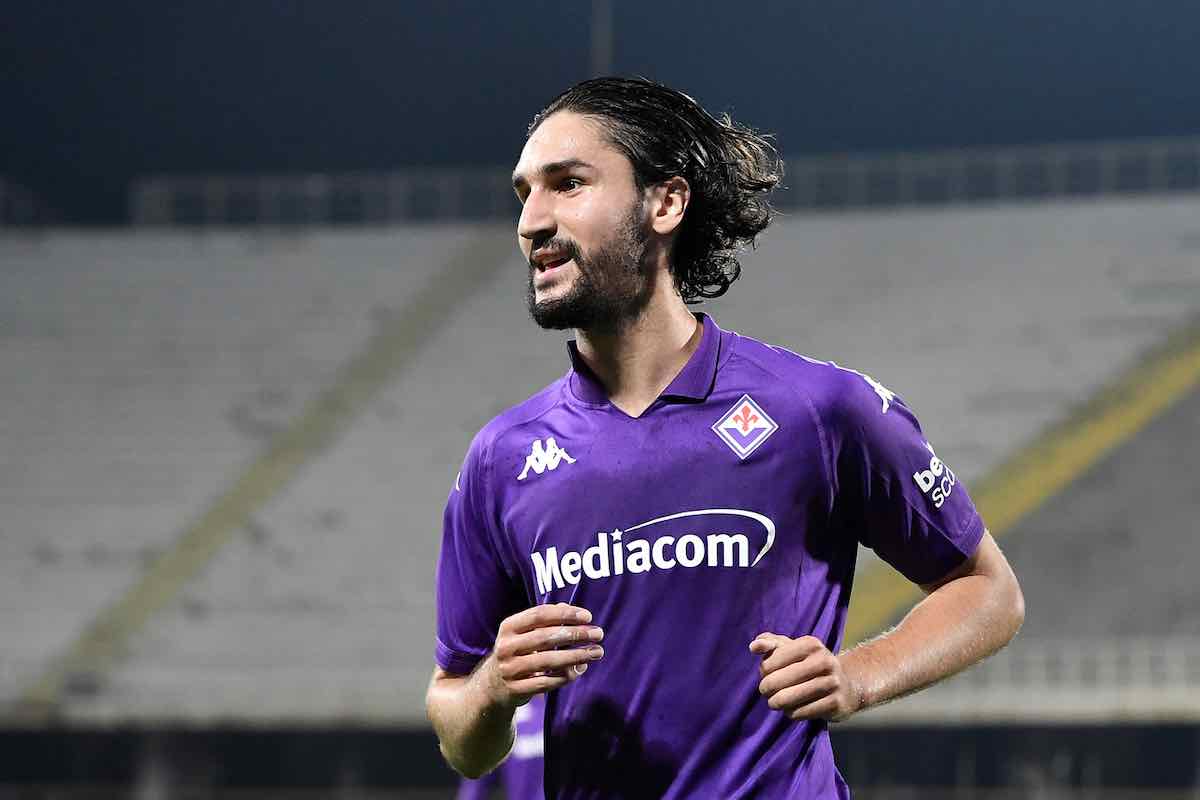 adli in azione durante fiorentina-roma