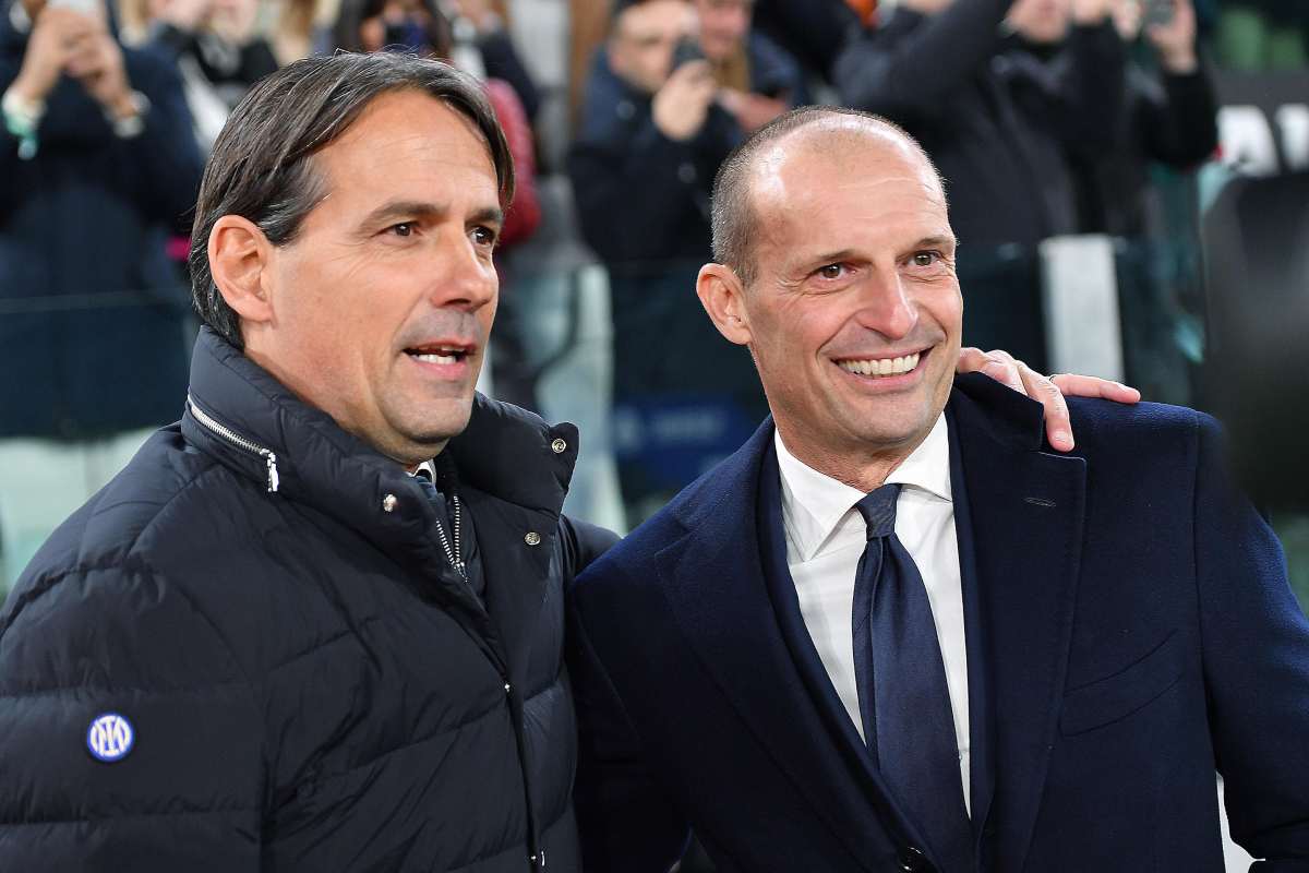 Inzaghi e Allegri abbracciati