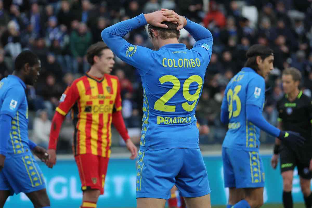 Lorenzo Colombo con la maglia dell'Empoli
