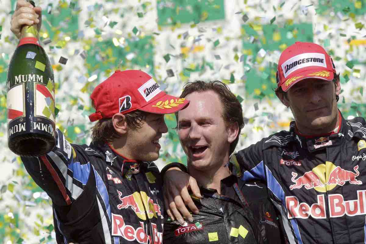 Vettel esulta in Red Bull