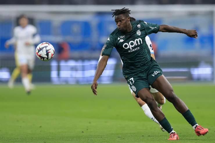 Wilfred Singo calciatore del Monaco in azione durante una partita