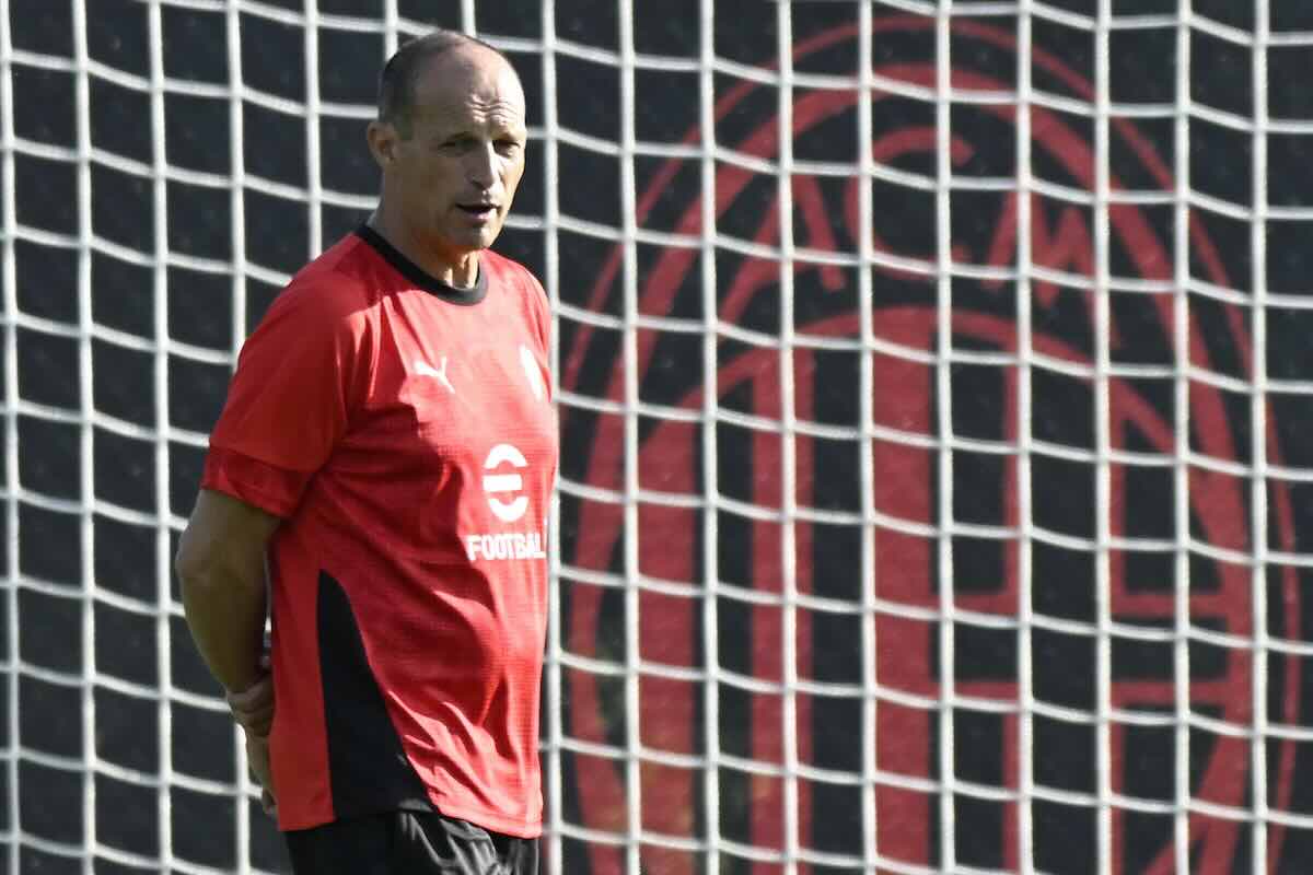 Allegri durante l'allenamento