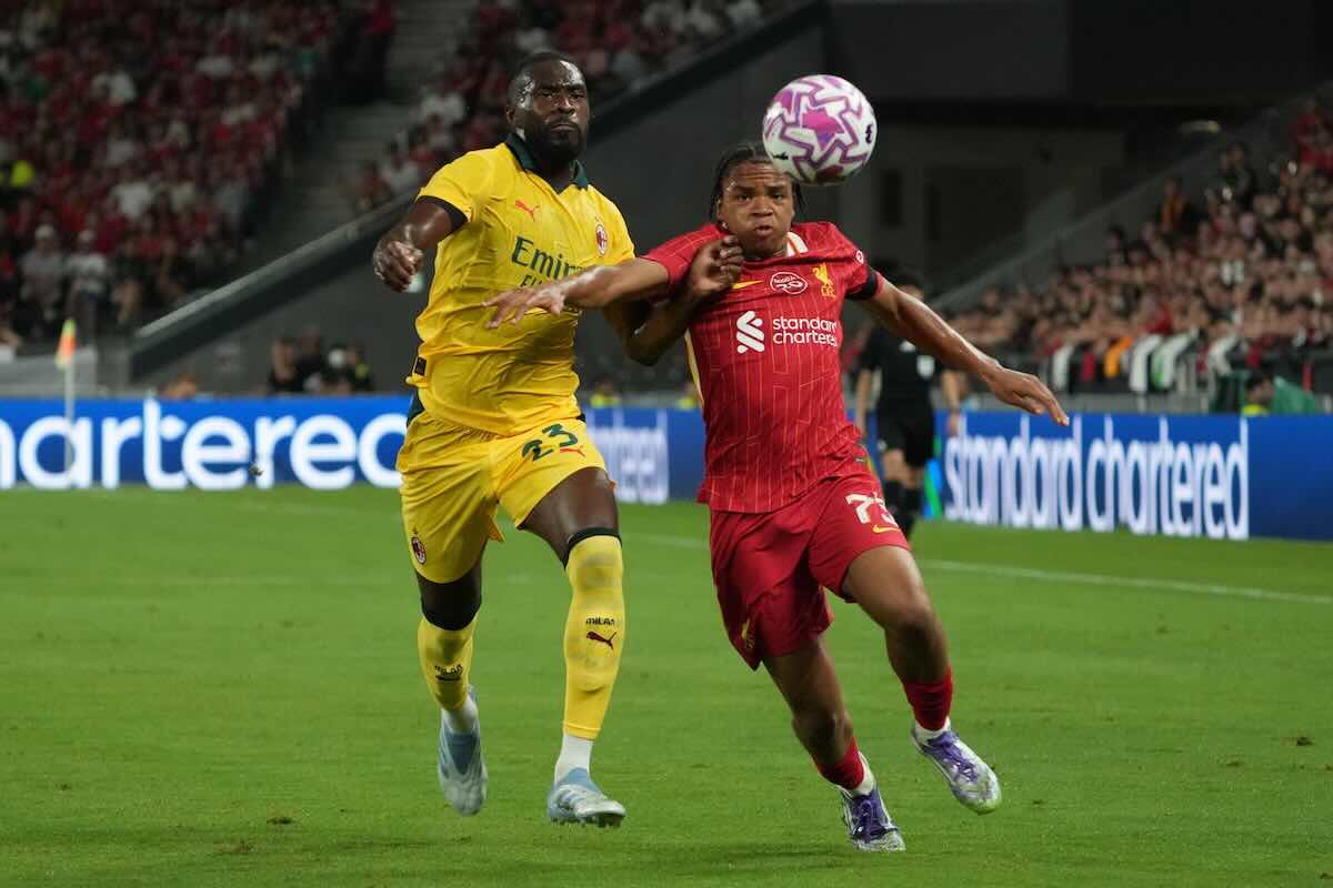 Tomori contro il Liverpool