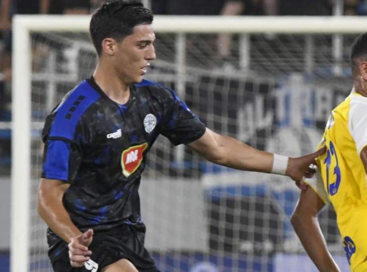 Marko Lazetic attaccante del Milan in azione durante una partita