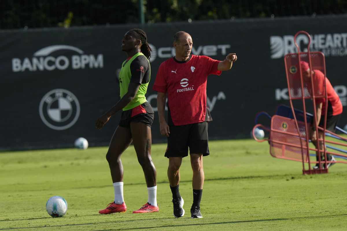 Allegri e Leao in allenamento