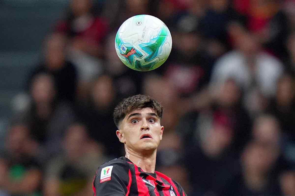 Bartesaghi con la maglia del Milan