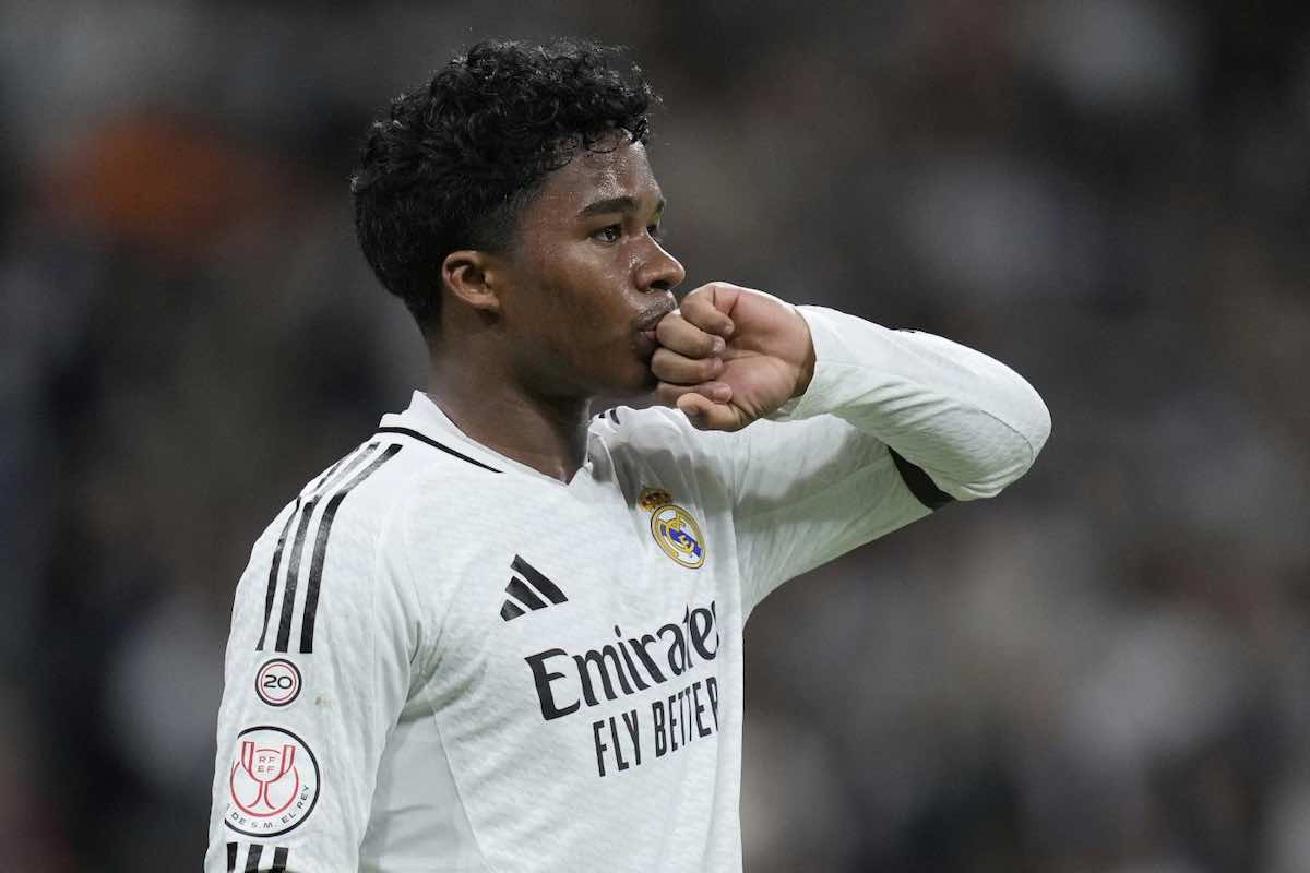 L'esultanza di Endrick