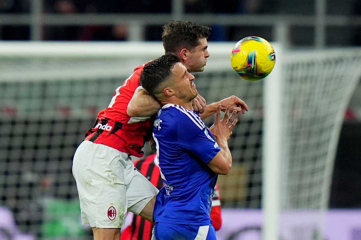 Pulisic in azione durante Milan-Como di Serie A