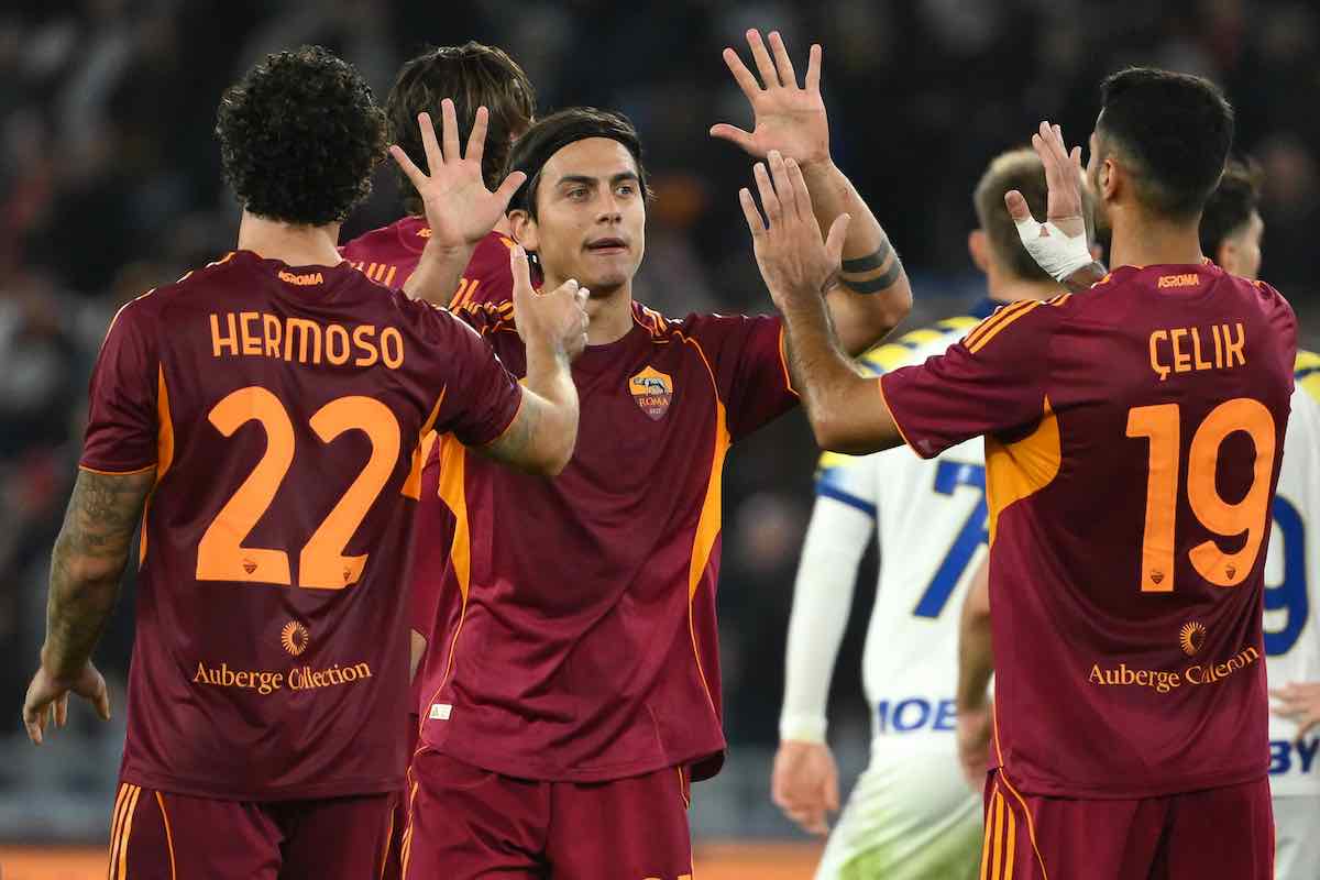 Roma esulta dopo gol